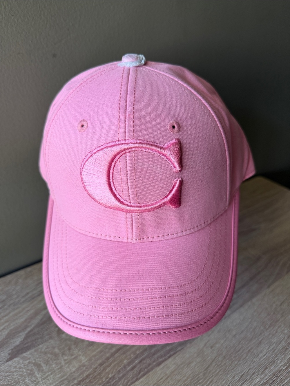 Coach Baseball Cap/Hat M/L with Embroidered C Logo Vivid Pink CH793